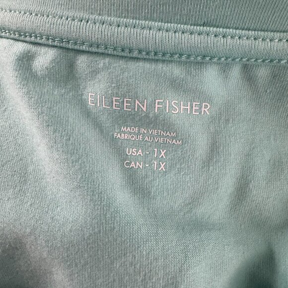 Eileen Fisher V-Neck K/L Dress 1X Stretch Jersey Organic Cotton Blend NWT DR1763 - Picture 8 of 11